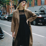 VINTAGE 1950'S CHIFFON PETER PAN COLLAR DRESS
