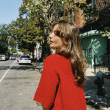 DYLAN SHORT SLEEVE CABLE KNIT CARDIGAN