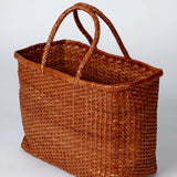 DRAGON DIFFUSION WEAVE BASKET BIG, TAN - BLACK EDGES