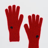 HANSEL FROM BASEL CASHMERE HEART GLOVES, RED