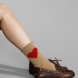 HANSEL FROM BASEL LOVE CASHMERE CREW SOCK, CAMEL