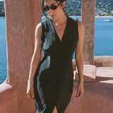 CIAO LUCIA IKAL BLACK EMBROIDERED DRESS