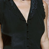 CIAO LUCIA IKAL BLACK EMBROIDERED DRESS