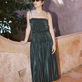 CIAO LUCIA PETRA EMBROIDERED SILK DRESS