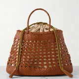 DRAGON DIFFUSION SANTA CANO BAG, TAN-BLACK EDGES