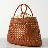 DRAGON DIFFUSION SANTA CANO BAG, TAN-BLACK EDGES