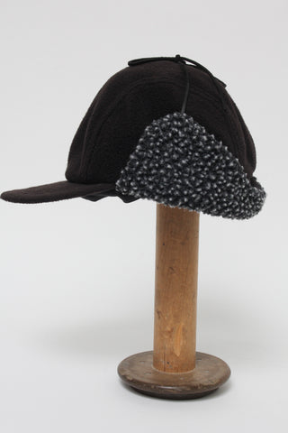 VINTAGE BLACK SHEARLING CAP