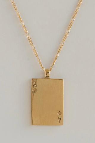 MEREWIF ACE OF SPADES NECKLACE